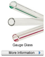 Gauge Glass, Clear and Redline.  Flat glass, Reflex Glass, Gauge Cocks and replacement parts.