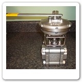 Ball valve with dead man handle